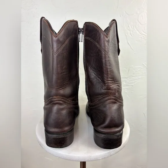 CABALLO DORADO Kid's‎ Western Cowboy Boot Brown Boy Leather Round Toe Size 2