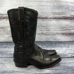 Caborca Chocolate Brown Leather Western Riding Boots, Women’s Size 8.5 25.5