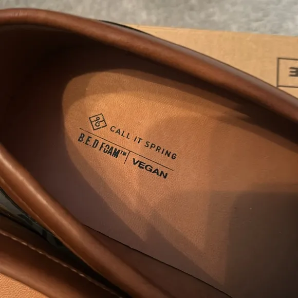 Call It Spring Mens Brown Loafers dress shoes slip on Size 9 Medium (D, M)