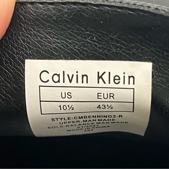 Calvin Klein black slip on loafer shoes Men’s Size 10.5