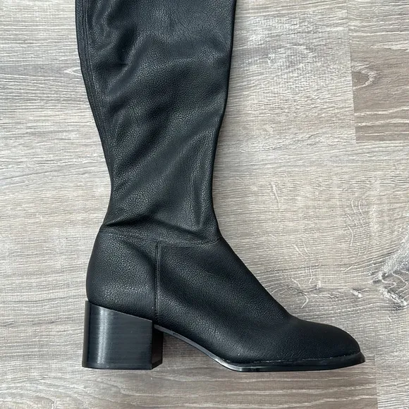 CALVIN KLEIN Black Stretchy Over-the-Knee Riding Nani Boots NWT