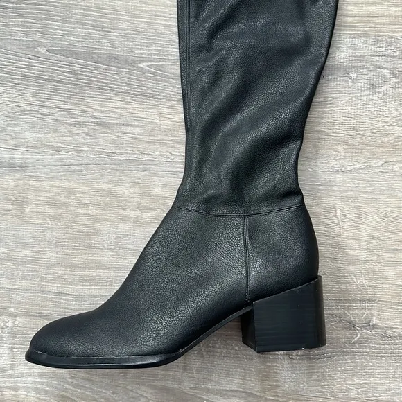 CALVIN KLEIN Black Stretchy Over-the-Knee Riding Nani Boots NWT