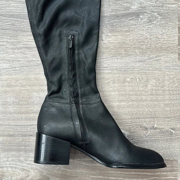 CALVIN KLEIN Black Stretchy Over-the-Knee Riding Nani Boots NWT