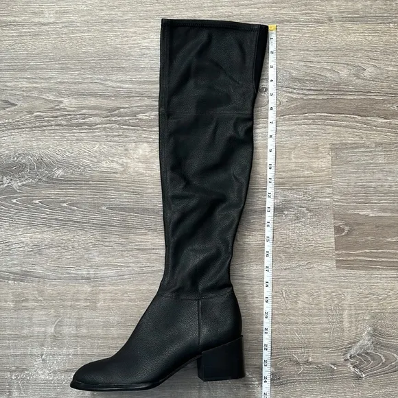 CALVIN KLEIN Black Stretchy Over-the-Knee Riding Nani Boots NWT