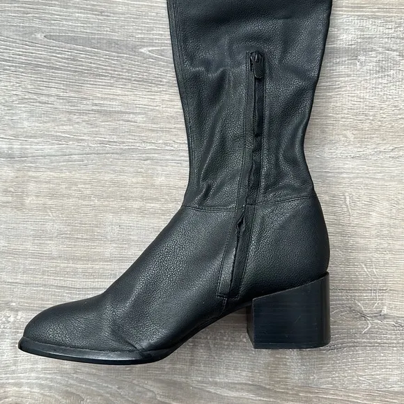 CALVIN KLEIN Black Stretchy Over-the-Knee Riding Nani Boots NWT