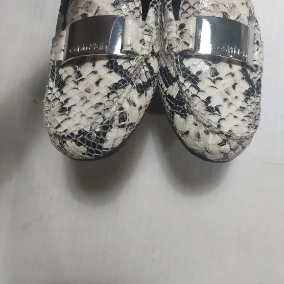 Calvin Klein Lisette Snake Skin Print Leather Loafers Size 10M