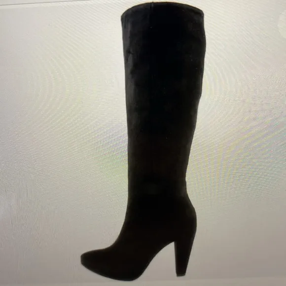 Calvin Klein Suede Leather Logo Lining Platform Boots