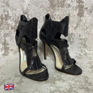 Camilla Skovgaard Metallic Black Gladiator Sandals