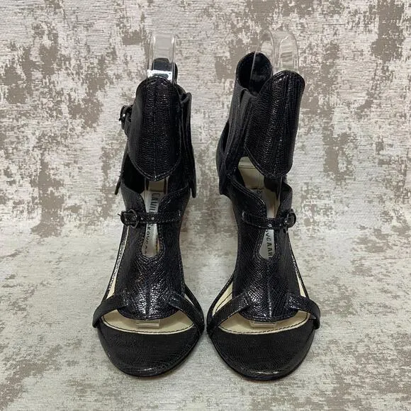 Camilla Skovgaard Metallic Black Gladiator Sandals