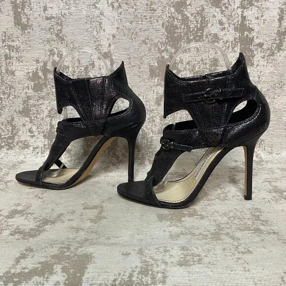 Camilla Skovgaard Metallic Black Gladiator Sandals