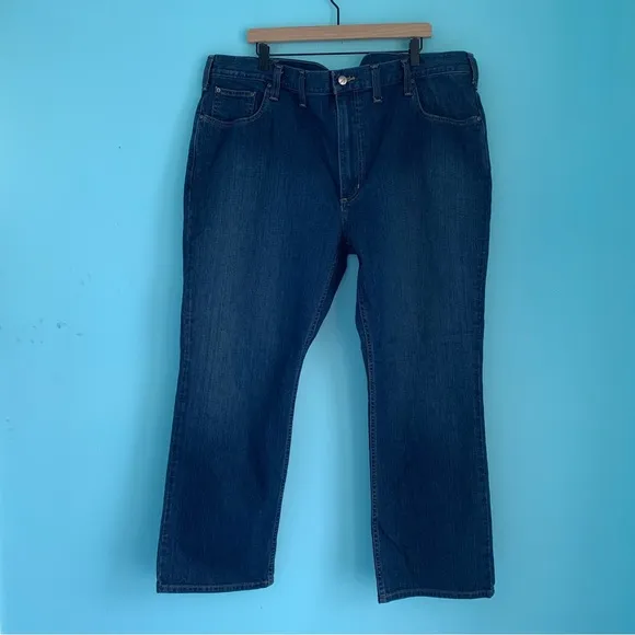 Carhartt Mens Relaxed Fit Rugged Flex Stretch Denim Utility Work Jean 44x30 Blue