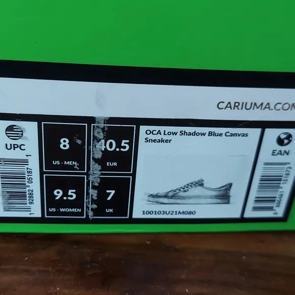 Cariuma Canvas Sneakers Blue Womens 9.5 / Mens 8