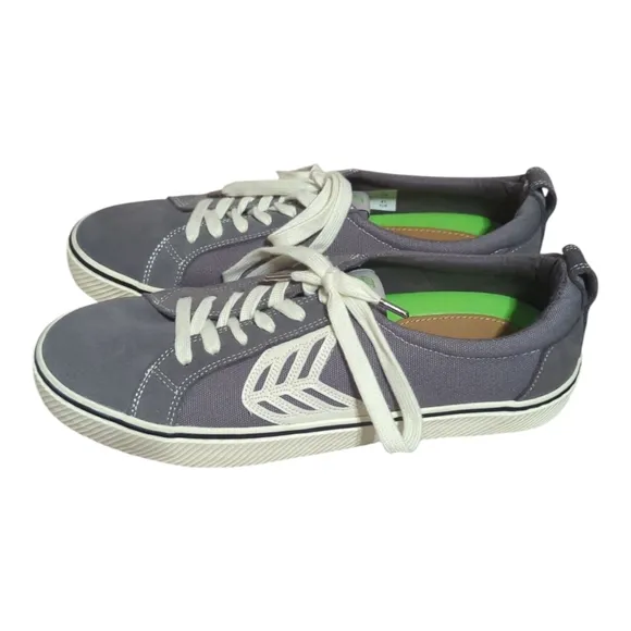 Cariuma Gray White Low Profile Canvas Shoes Men