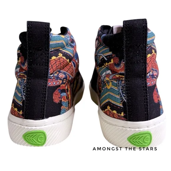 Cariuma MFA Boston Hokusai OCA Japanese High Warrior Black High Top Sneakers