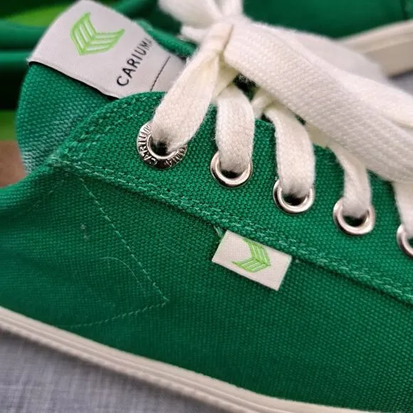 Cariuma OCA Low Green Canvas Sustainable Sneakers Men Size 12.5