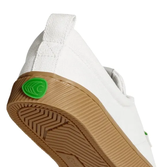 CARIUMA • Off-White Gum Sole Canvas Vegan Organic Sneakers
