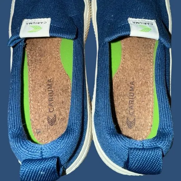 Cariuma Shadow Blue IBI Slip-On Loafers Shoes Size W 7.5 M 6