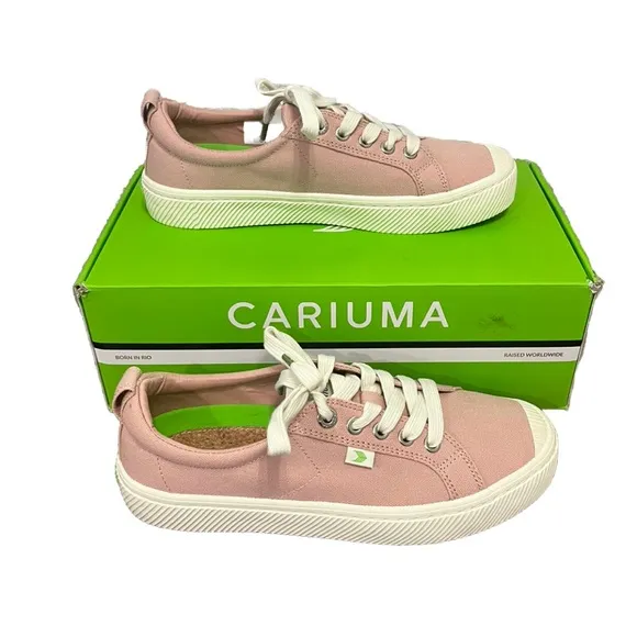 Cariuma Shoes Pink Rio Brasil Women Size 8 Rose Canvas Sneakers.