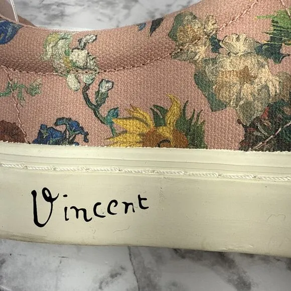 Cariuma Van Gogh Museum Print Women Sneakers Art Edition Size 8 Pink Floral Art