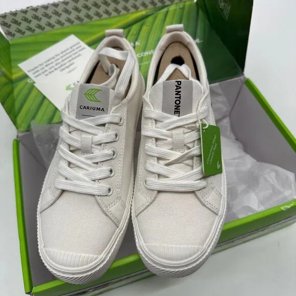 Cariuma x Pantone Snow White Canvas Contrast Thread Sneaker Women's 8 NIB