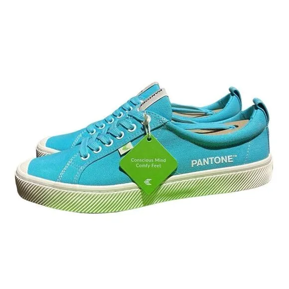 Cariuma x Pantone WMNS 12 Capri Blue Oca Low Canvas Contrast Thread Sneakers