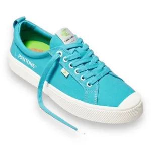 Cariuma x Pantone WMNS 12 Capri Blue Oca Low Canvas Contrast Thread Sneakers