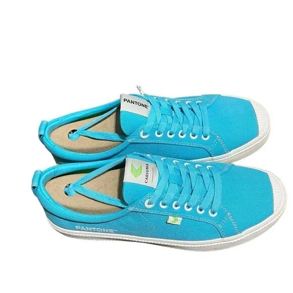 Cariuma x Pantone WMNS 12 Capri Blue Oca Low Canvas Contrast Thread Sneakers