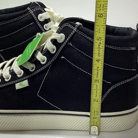 Cariuma High Top Black Canvas Sneakers OCA 11 Women's 9.5 Men's New With Box