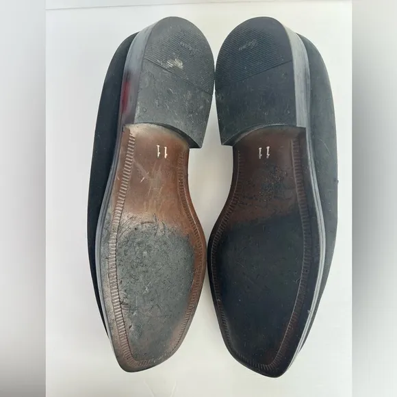 Carlo Morandi Black Suede Slip On Zipper Loafers - 11
