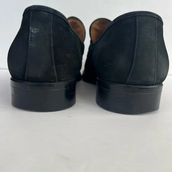 Carlo Morandi Black Suede Slip On Zipper Loafers - 11