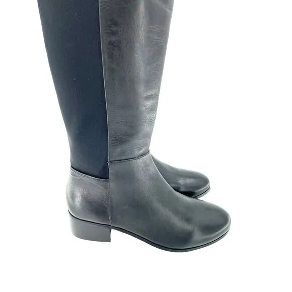 Catherine Malandrino Boots Black Leather Over the Knee SZ 6.5 New $240