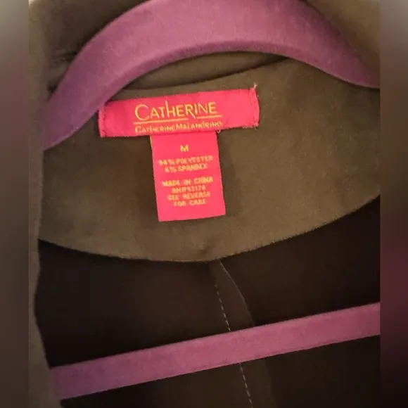 Catherine Malandrino brown mid length faux suede coat size Medium