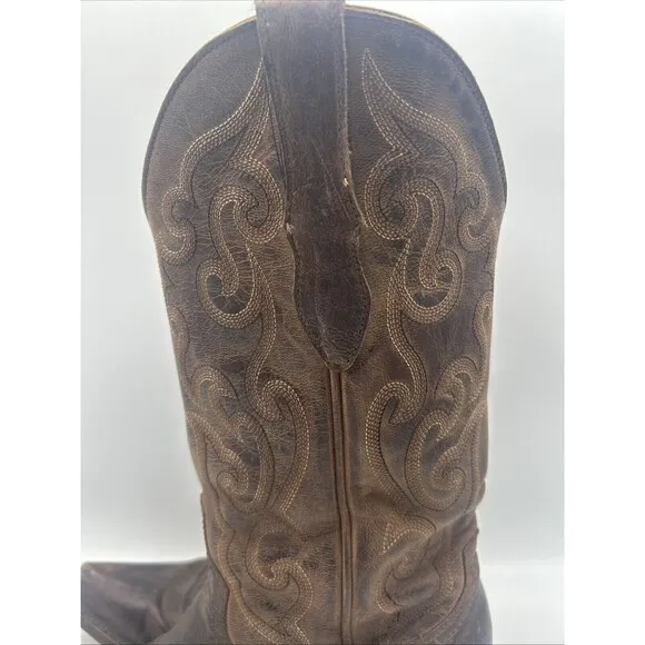 Cavenders Boots Womens 6.5 B Leather Cowboy Western Cowgirl Embroidered Rodeo