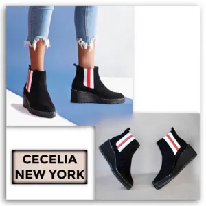 CECELIA NEW YORK Gemma Suede Boots in Black