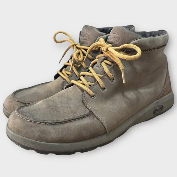 Chaco Brio Boots Men's 11.5 Brown Oiled Nubuck Lace Up Casual Preppy