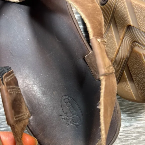 Chaco Brown Leather Strappy Sandals men’s size 10 (b115)