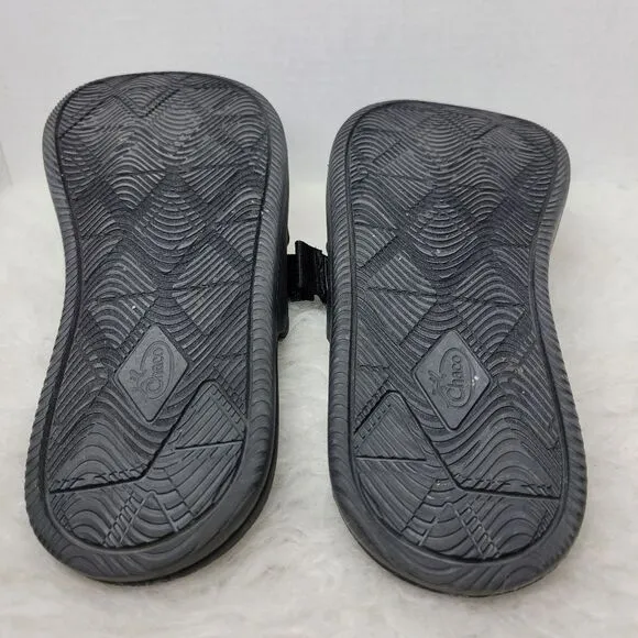Chaco Chillos Slides Sandals Strappy Buckle Black Women's Size 12