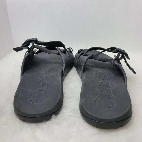 Chaco Chillos Slides Sandals Strappy Buckle Black Women's Size 12
