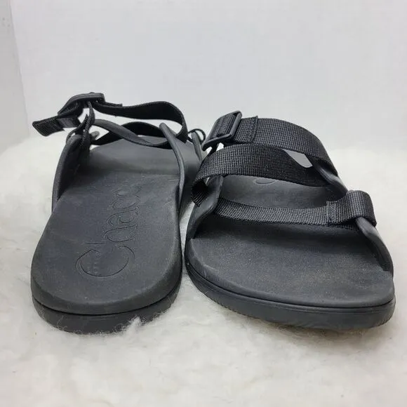 Chaco Chillos Slides Sandals Strappy Buckle Black Women's Size 12
