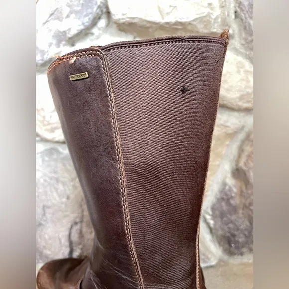 Chaco Mara Waterproof Mocha Brown Tall  Leather Boots J150108 Women's Size 7.5