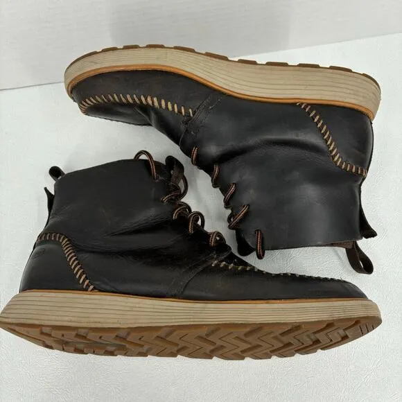 Chaco Men's Dixon High Leather Chukka Boots Waterproof Java Brown Size 9