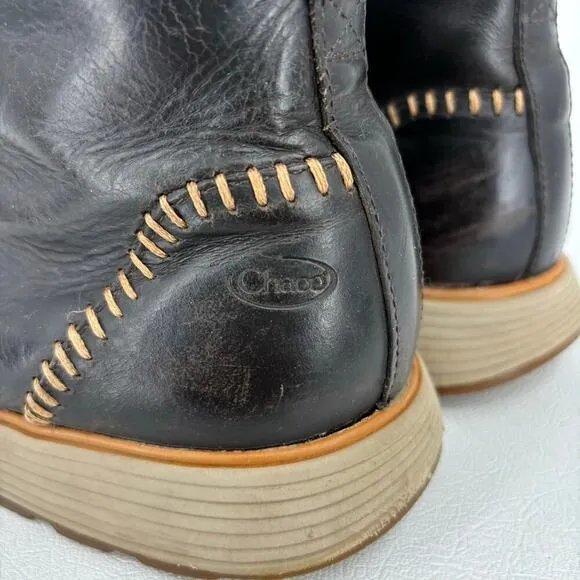 Chaco Men's Dixon High Leather Chukka Boots Waterproof Java Brown Size 9