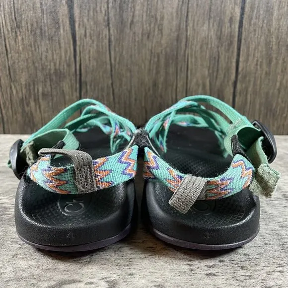 Chaco ZX/1 EcoTread Sandals Kids Size 4 Strappy Open Toe Blue