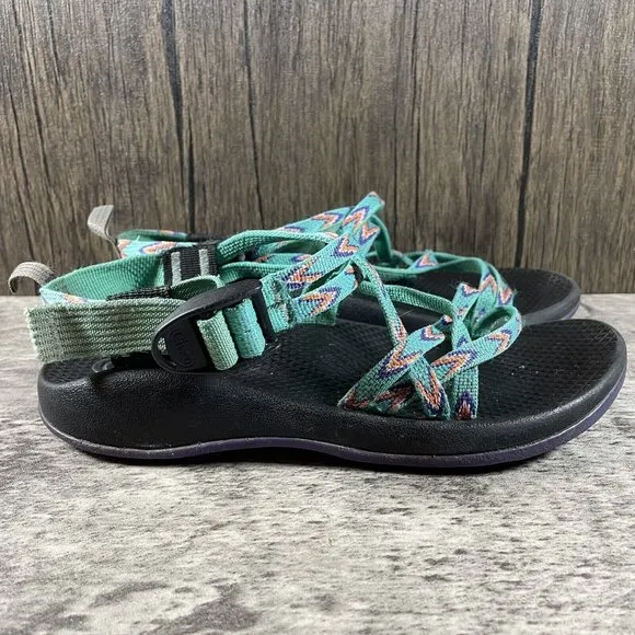 Chaco ZX/1 EcoTread Sandals Kids Size 4 Strappy Open Toe Blue