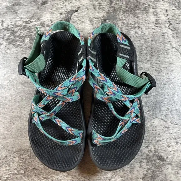 Chaco ZX/1 EcoTread Sandals Kids Size 4 Strappy Open Toe Blue