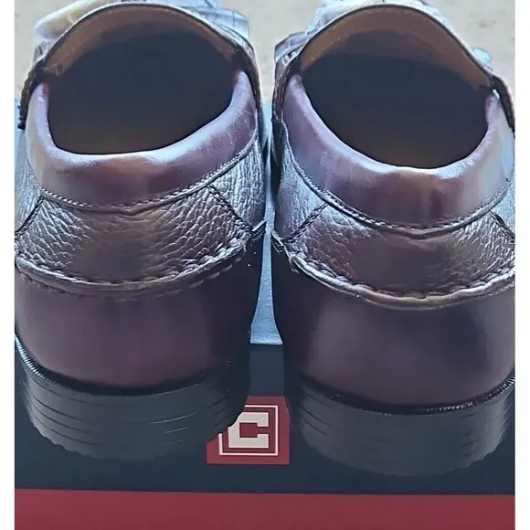 Chaps Carson Brown Leather Loafers Shoes Mens Size 12 Tassels 96-7109 NEW IN BOX
