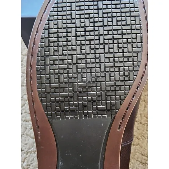 Chaps Carson Brown Leather Loafers Shoes Mens Size 12 Tassels 96-7109 NEW IN BOX
