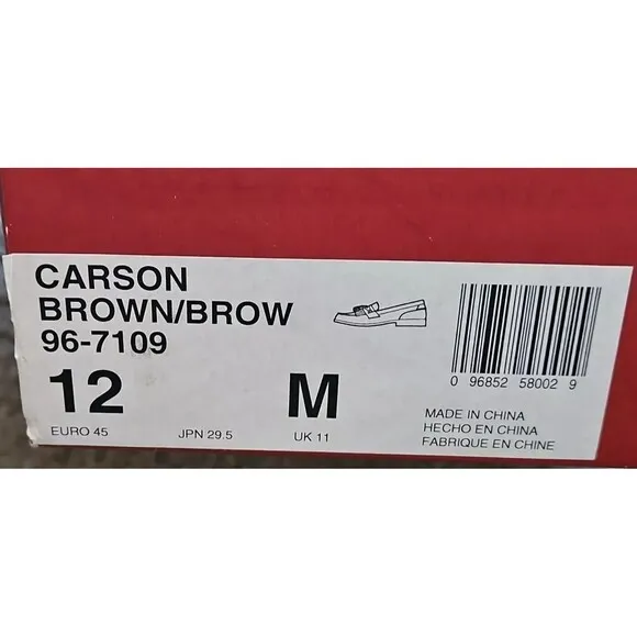Chaps Carson Brown Leather Loafers Shoes Mens Size 12 Tassels 96-7109 NEW IN BOX