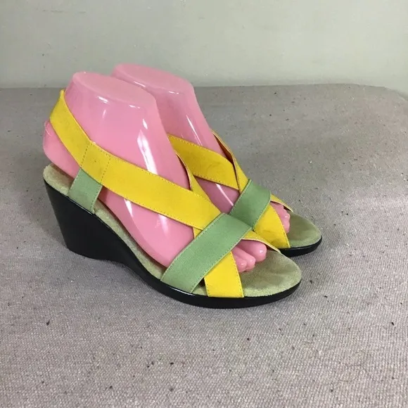 Charleston Shoe Company Comfort low Wedge sandals Women Size 7