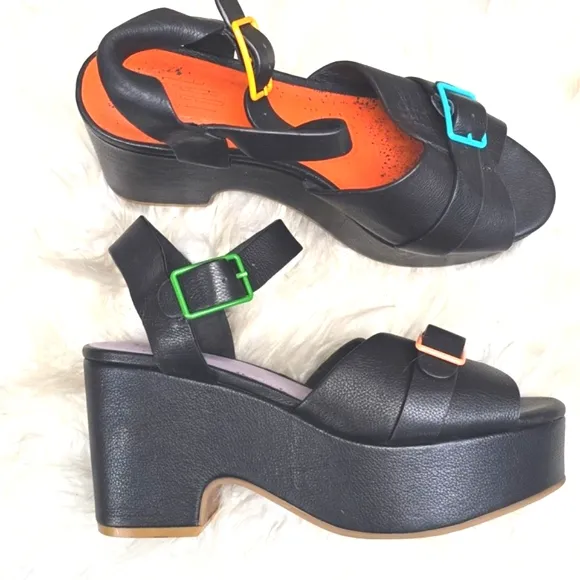 Charlotte Stone platform sandals black 10